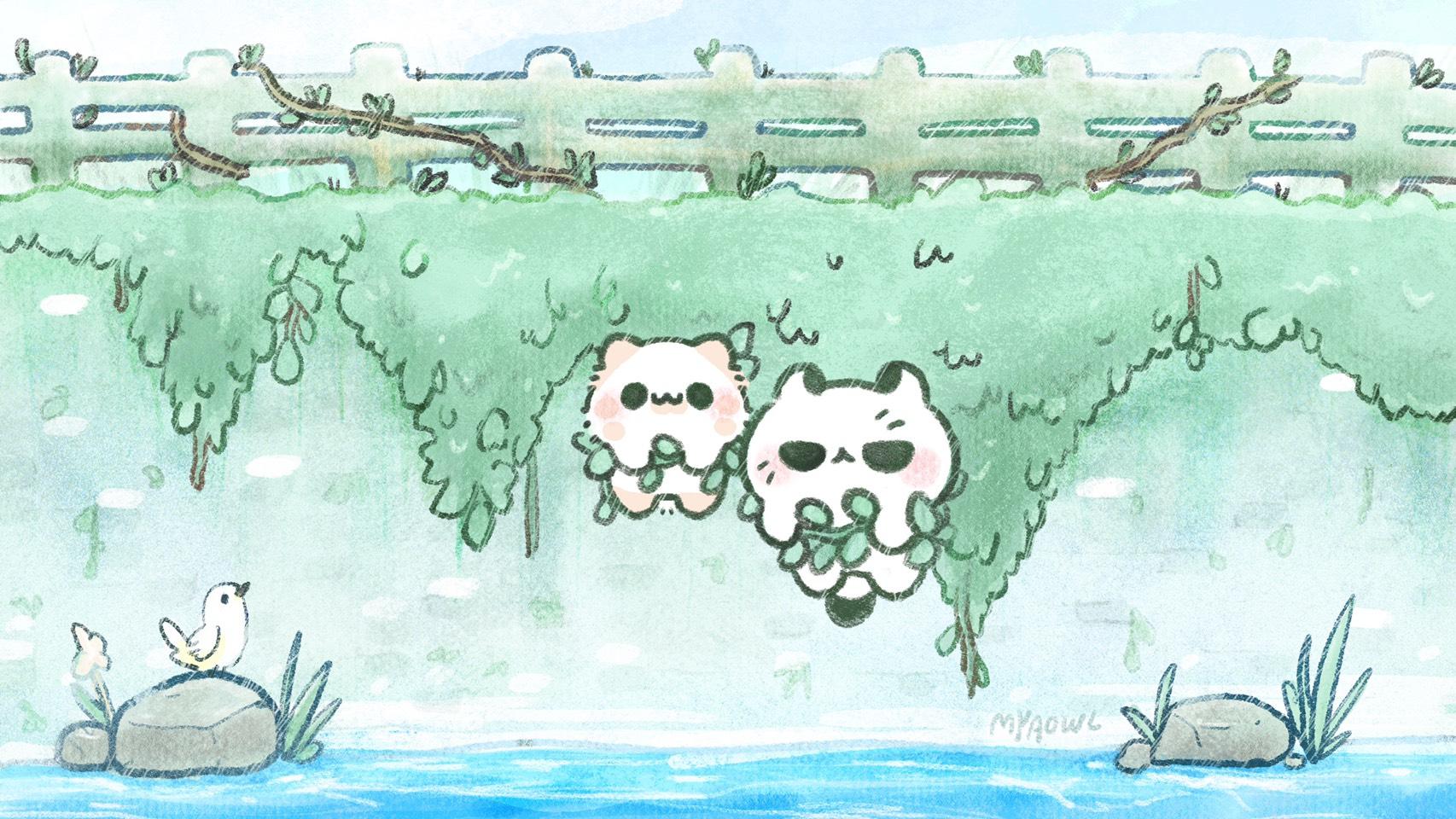 MYAOWL 喵喔 喵喔,MYAOWL,情侶,ミャオ,アクニャとモフモフニャ ,猫,akunyaandmaonya ,毛喵,壞喵,カップル