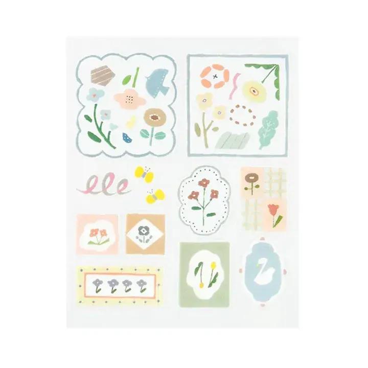 ZenPop Japan MIDORI Glossy Transfer Stickers - Nordic Tile Design