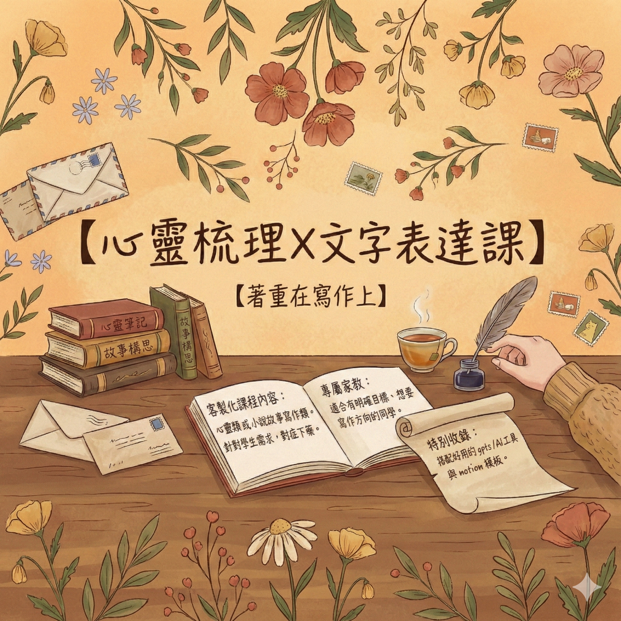 沒力史翠普yucaio 【心靈梳理X文字表達課】1V1 寫作課程