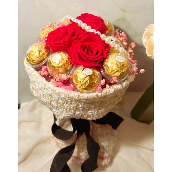 Rachel 不只有花 金沙巧克力花束、永生花花束、情人節花束、畢業花束、送禮