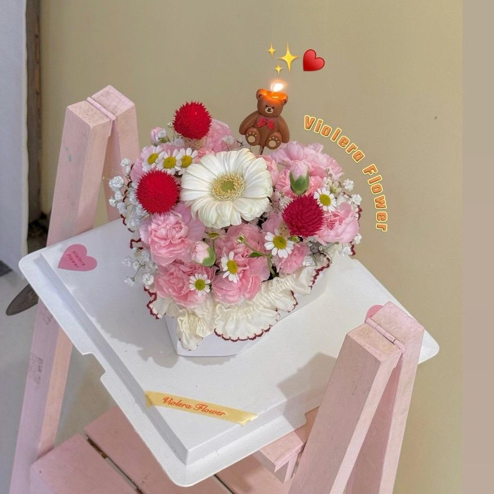 𝙑𝙄𝙊𝙇𝙀𝙍𝘼 𝙁𝙇𝙊𝙒𝙀𝙍 D款 ღ 心形小花糕
