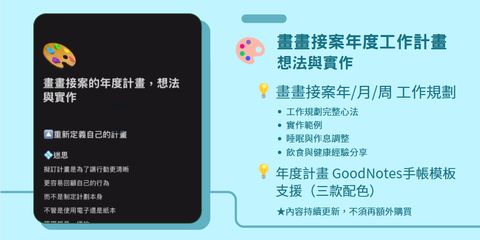 畫畫接案年度計畫，想法與實作