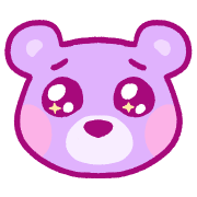 紫色小熊 動動表情貼 | LINE STORE