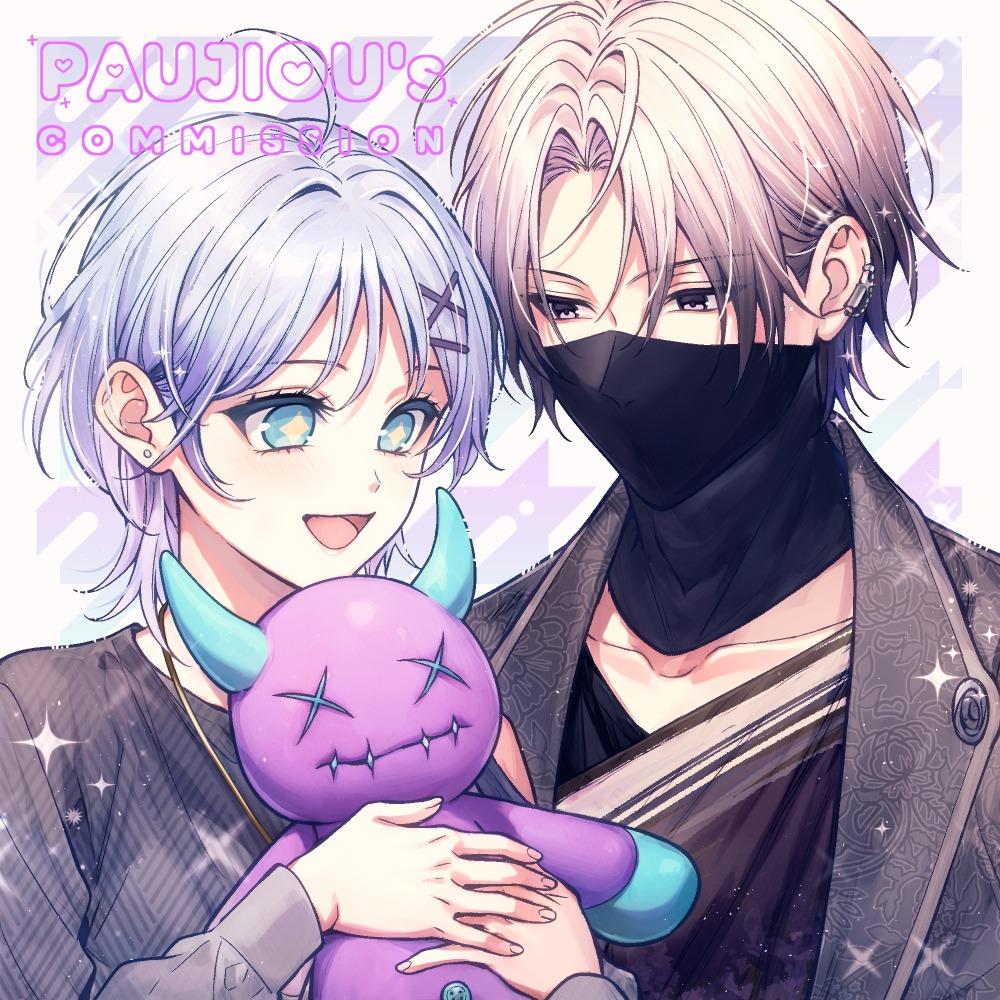 日系插畫、插畫委託、頭貼委託、雙人情頭、私人委託、夢圖委託、泡啾PauJiou