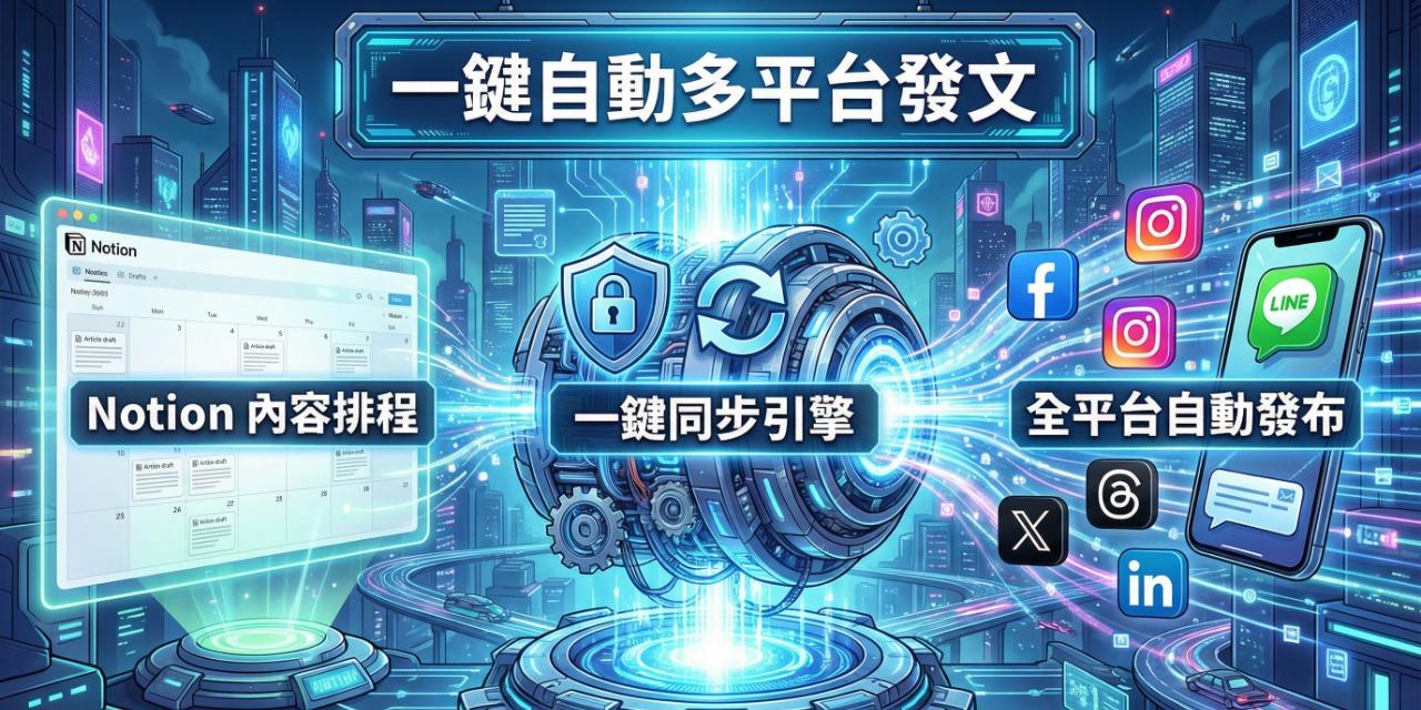 n8n免費模版 一鍵發文、FB、IG、Threads、X、Linkedin