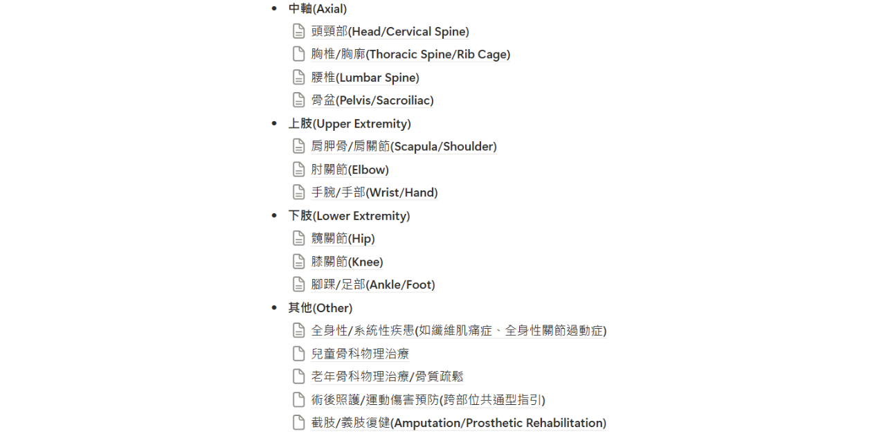 《骨科物理治療臨床實務指引彙編(2026最新版)》