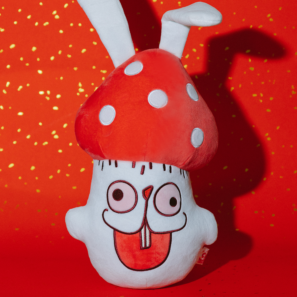 床編故事ｘ小雞汁 菇兔君抱枕