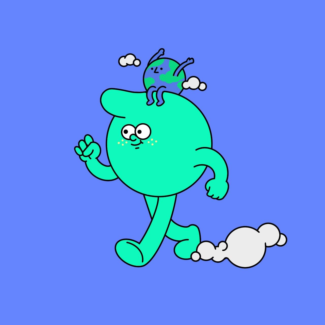 小綠人趕路中！