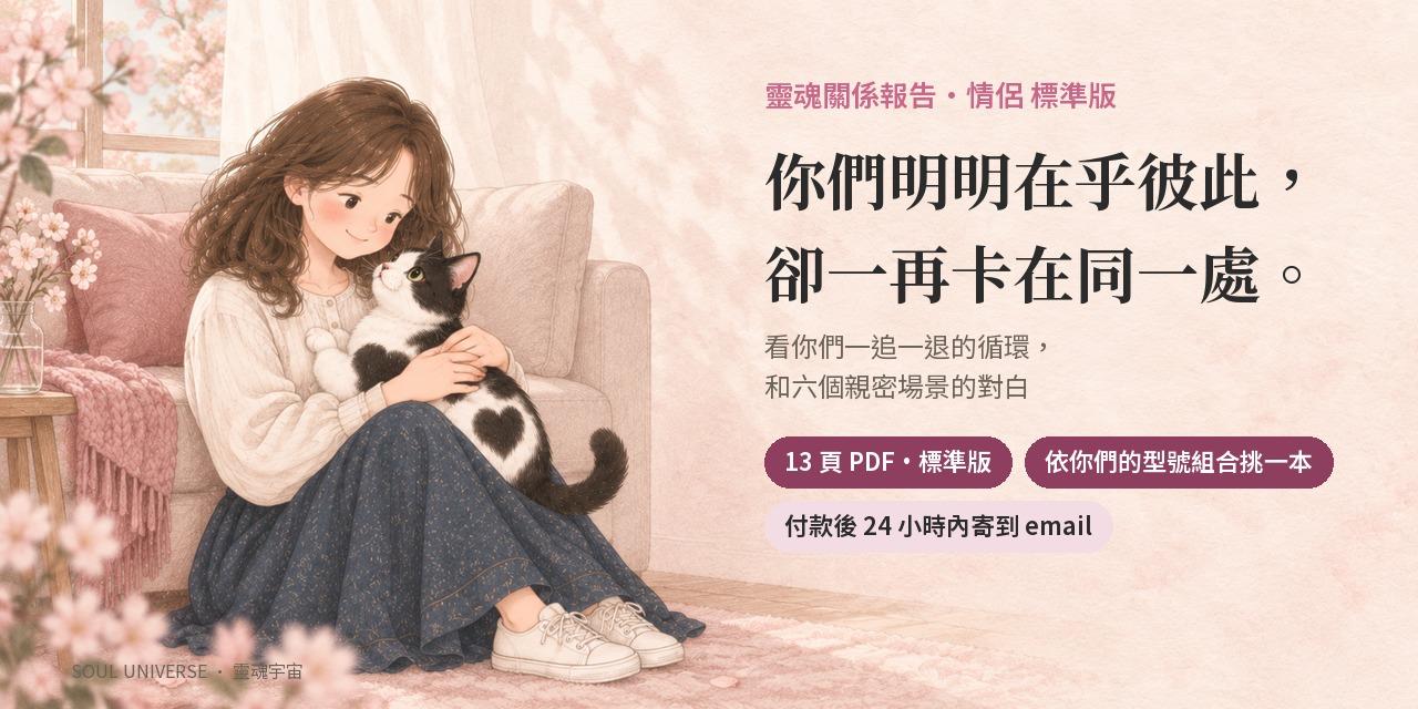 靈魂關係報告・情侶 標準版｜13 頁，看你們一追一退的循環