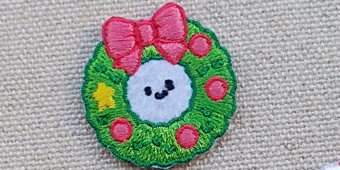 聖誕 耶誕 小物 聖誕花圈 花圈 刺繡檔 繡花檔
