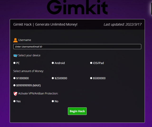 Gimkit hacks for money that are real