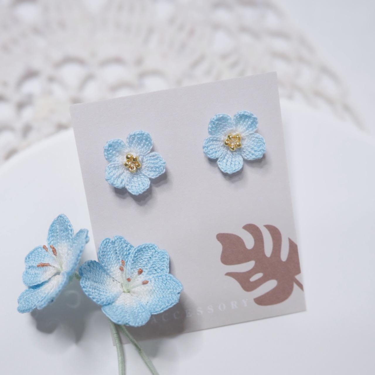 四季織室 Mini Seasons 粉蝶花耳飾