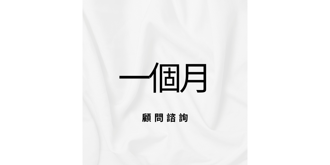 一個月顧問諮詢