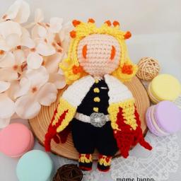 150-1 鉤織繪畫工房 毛線娃娃 鬼滅 炎柱 Q版