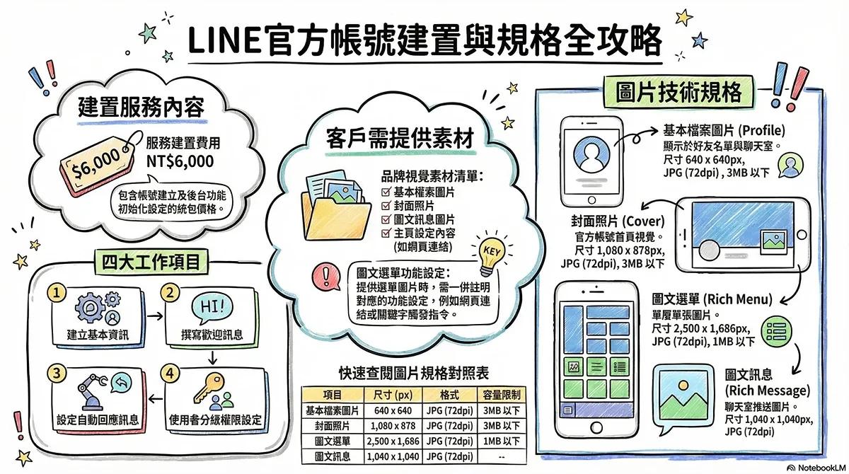 LINE 官方帳號基礎建置方案（專案報價 $6,000）