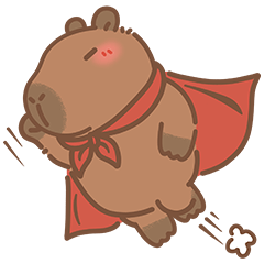 卡皮巴啦Capybara｜插畫 卡皮巴啦x小日常2 – LINE貼圖 | LINE STORE