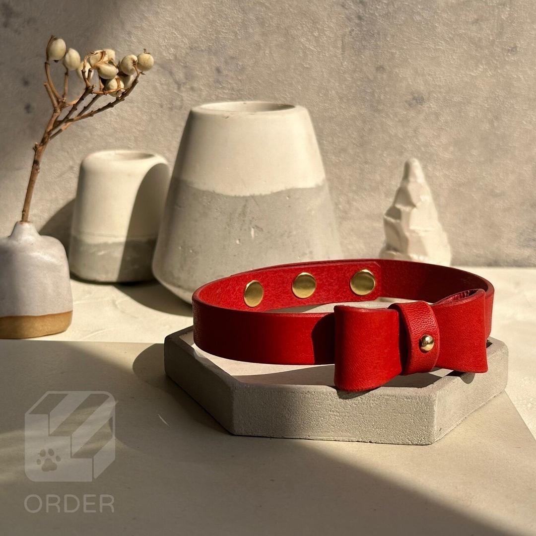 階の物ORDER皮革項圈訂製🐾 【亮紅色】