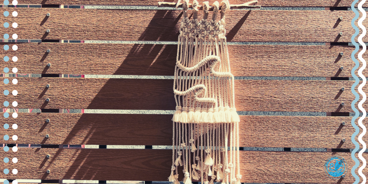 𝕎𝕒𝕧𝕖𝕤 𝕠𝕗 𝕄𝕒𝕔𝕣𝕒𝕞𝕖｜魚是 macrame, 魚是, 繩結, 牆飾, 海浪