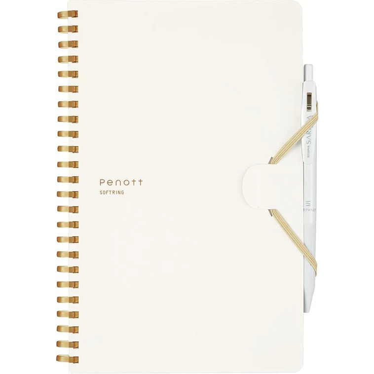 ZenPop Japan KOKUYO Soft Ring Penott Notebook A5/B5 Slim – 5mm Grid (70 Sheets)
