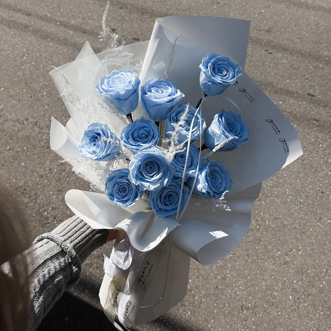 原點花藝設計 Yuan's Flower 寶寶藍玫瑰花束