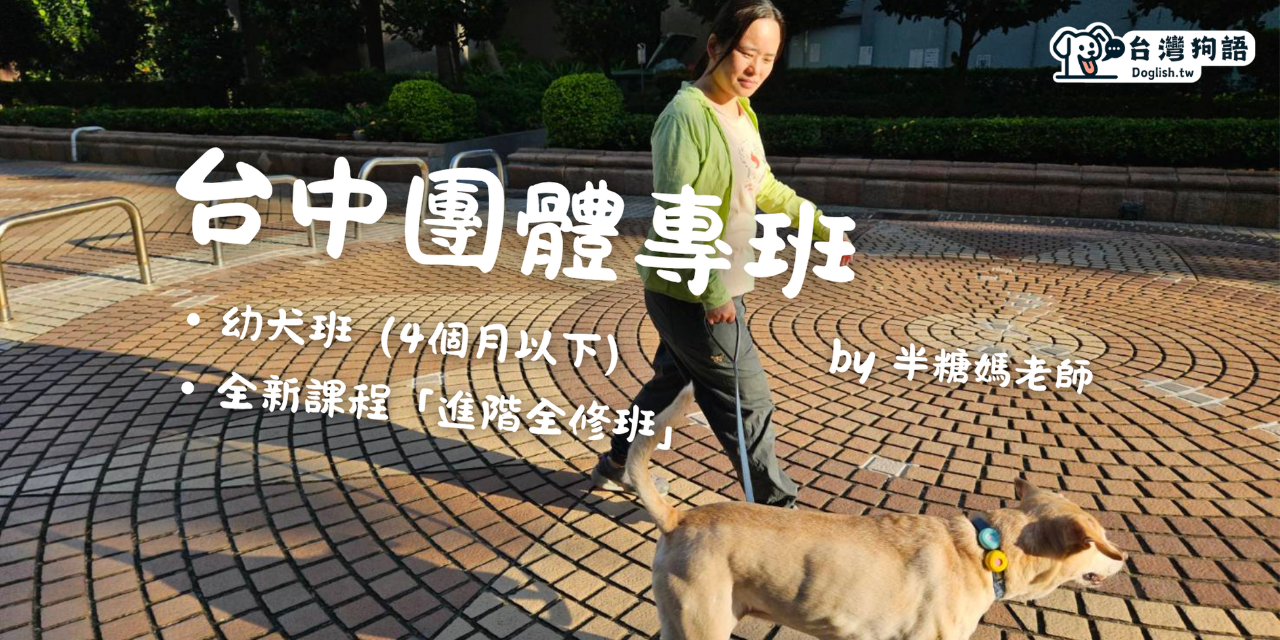 台灣狗語 Doglish.tw 台中團體班，四五月開課！