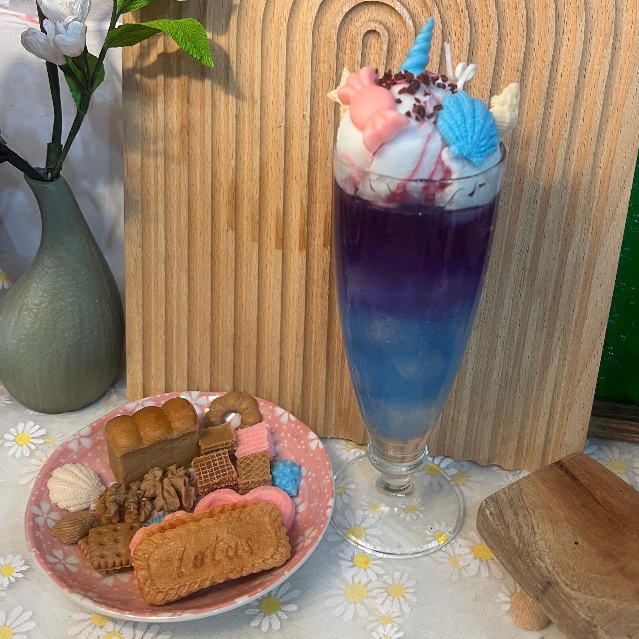 夏日飲品、蠟燭、蠟燭氣泡飲、蠟燭餅乾