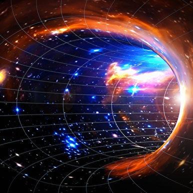 宇宙天體與另外空間概念圖。（ShutterStock）