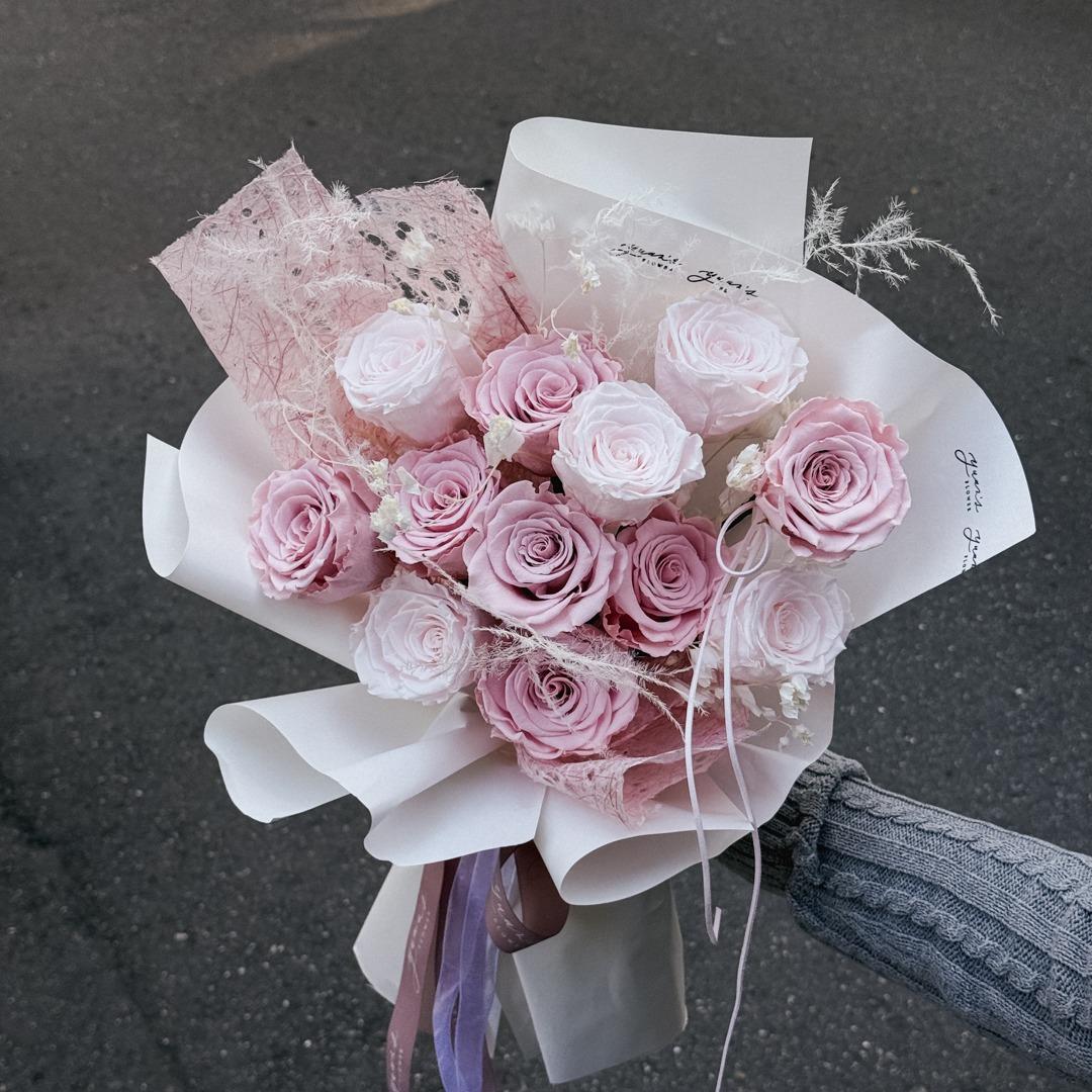原點花藝設計 Yuan's Flower 黑銀小香玫瑰花束