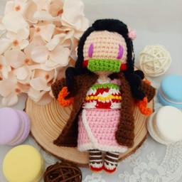 150-1 鉤織繪畫工房 毛線娃娃 鬼滅 禰豆子 Q版