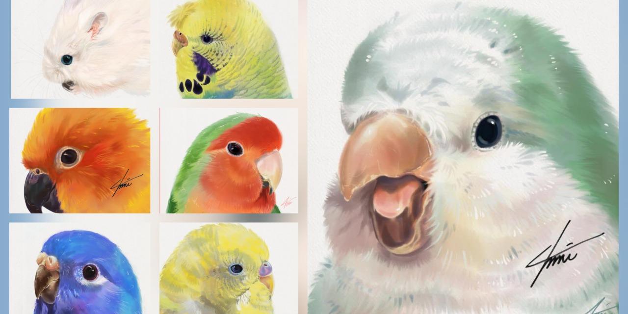 正方形大頭照（電繪）