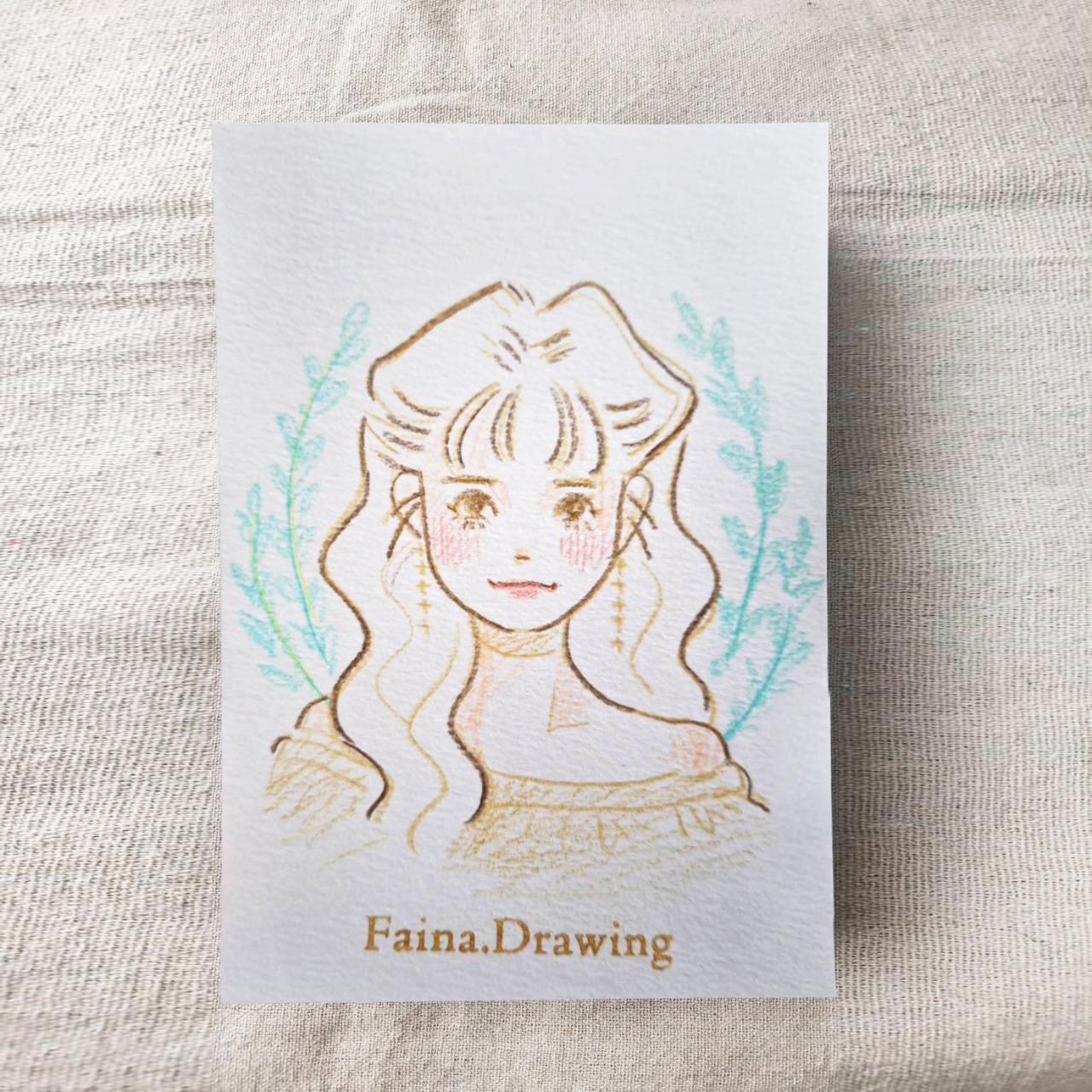 Faina mei 菲娜 現場似顏繪,手繪禮物,紀念
