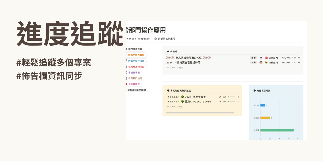 跨部門協作notion模板