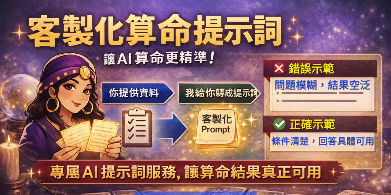 讓 AI 成為您的隨身命理大師，解鎖您的人生密碼。
