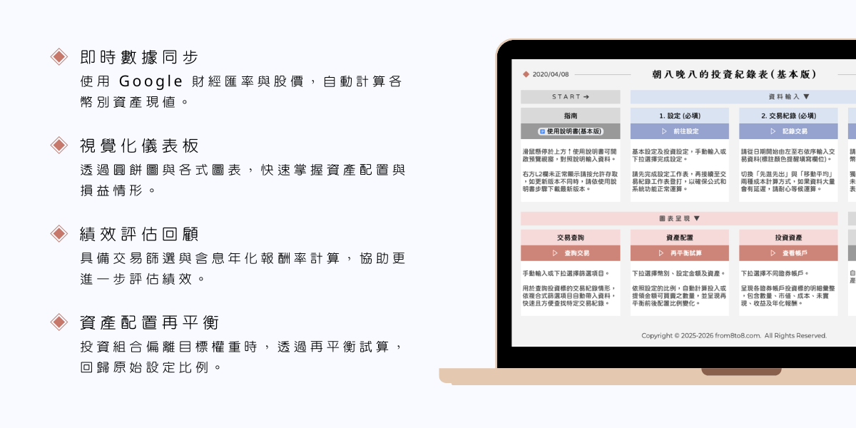 朝八晚八的投資紀錄表