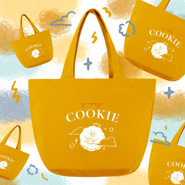 𝐖𝐚𝐧𝐉 yummy:COOKIE (Tote Bag | yellow)