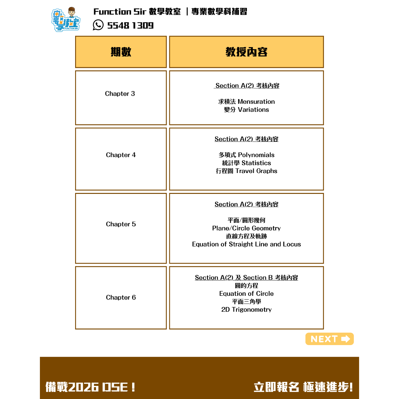 Function Sir 數學教室┃DSE 數學補習