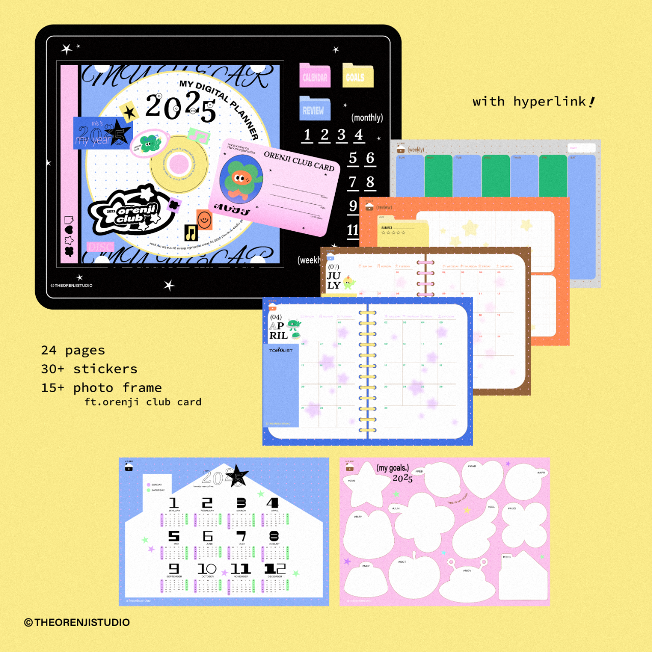 橙 オレンジ 2025 Digital Planner is now on sale.ᐟ