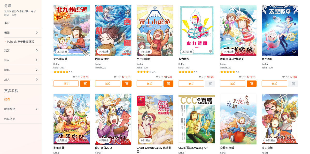 KoKai 同人誌既刊
電子書