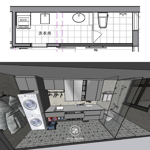 衛浴整合洗衣房設計