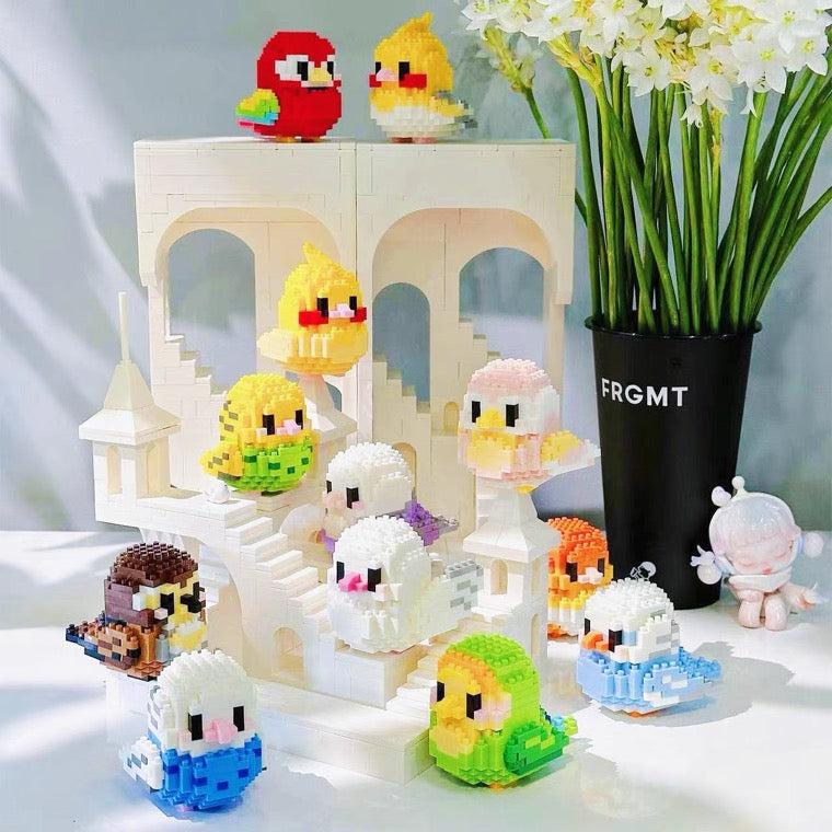 WinnieTheBirds Toy Shop 232-263pcs Mini Parrot Building Block | Macaw White-bellied Caique Lov