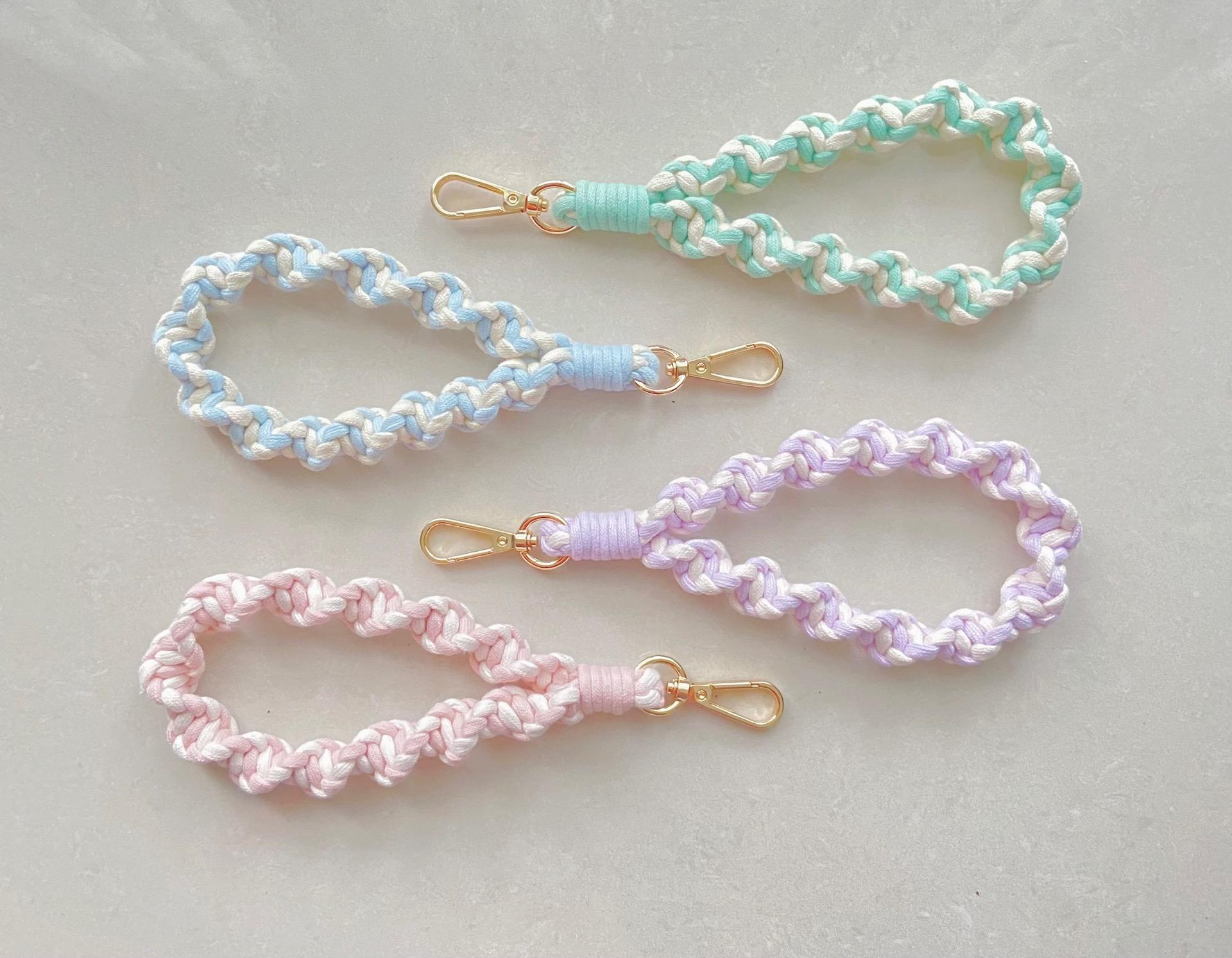 Nat. Craft 那個手作房 台灣包芯棉 macrame 扭扭圈手腕帶