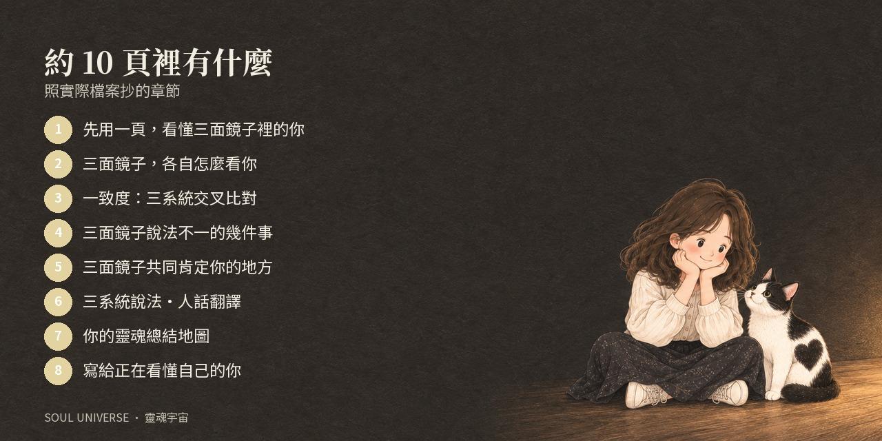Soul Report 三面鏡交叉驗證完整版｜占星 × 紫微 × 人類圖，三套系統照同一個你