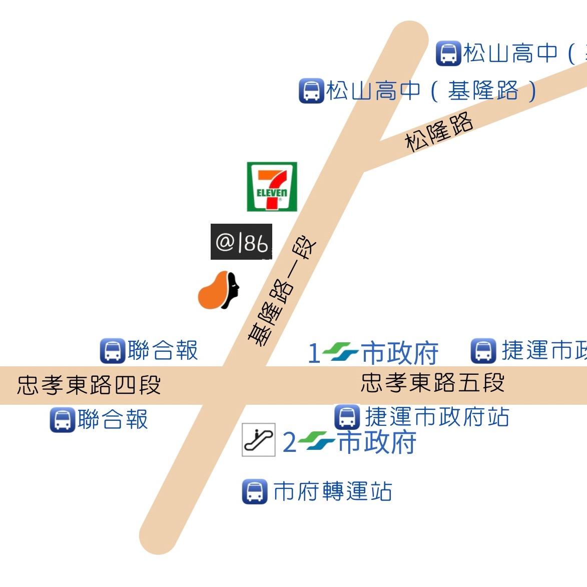 @186美學館 Google Map