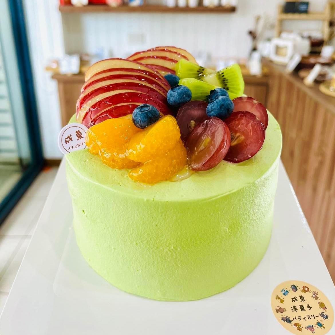 suite_2020 小山園抹茶綜合水果鮮奶油蛋糕    #屏東水果蛋糕，屏東蛋糕，屏東蛋糕店，#屏東抹茶水果鮮奶油蛋糕