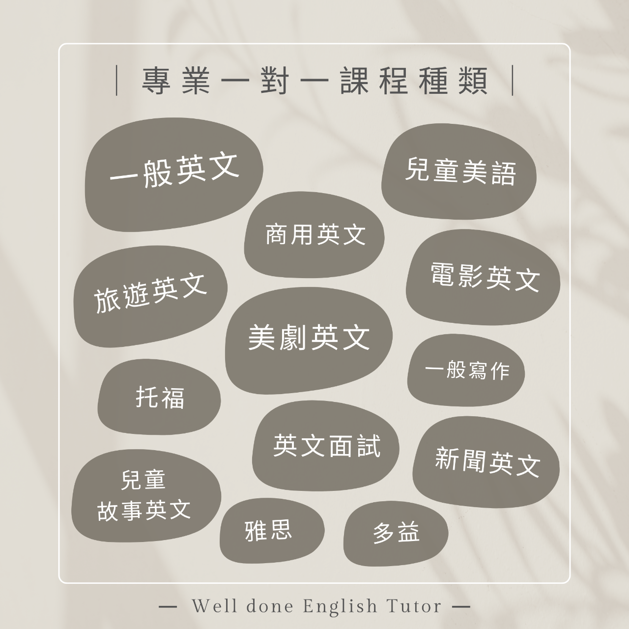 線上英文課程 英文家教 學英文