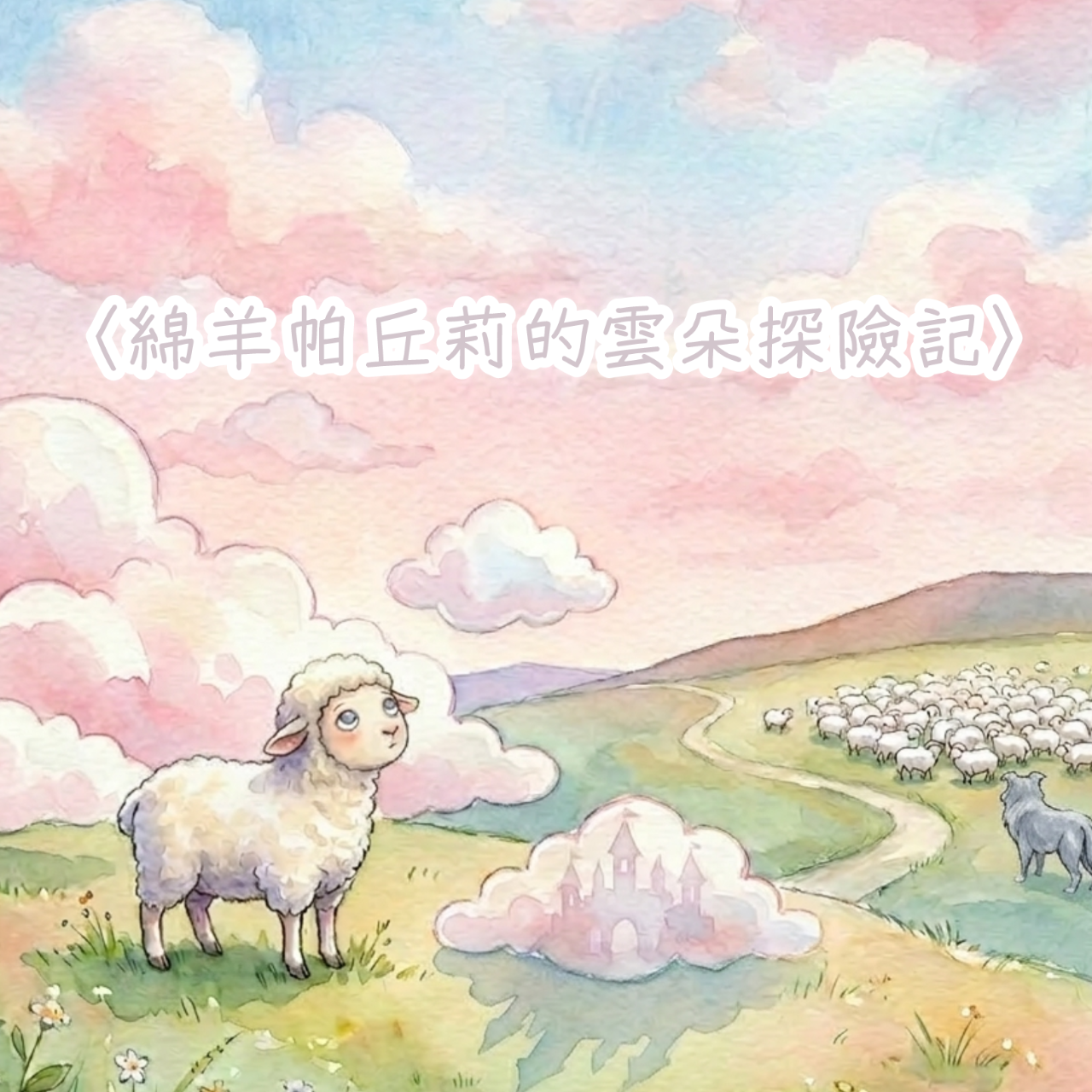 【給尋找自我價值的你】〈綿羊帕丘莉的雲朵探險記〉｜原創奇幻睡前故事（圖文電子書 ＋ 沉浸式療癒音檔）