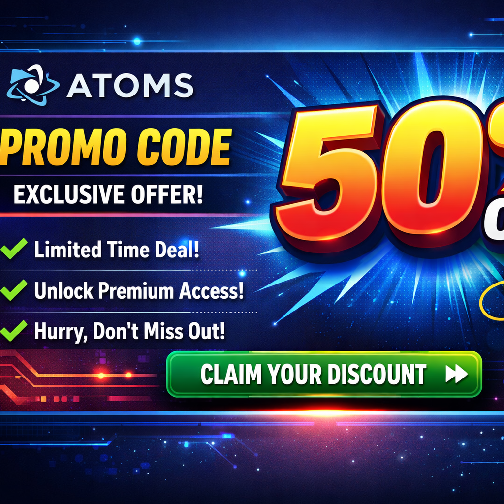 Atoms Coupons and Promo Codes | Get Exclusive 50% Off 2026