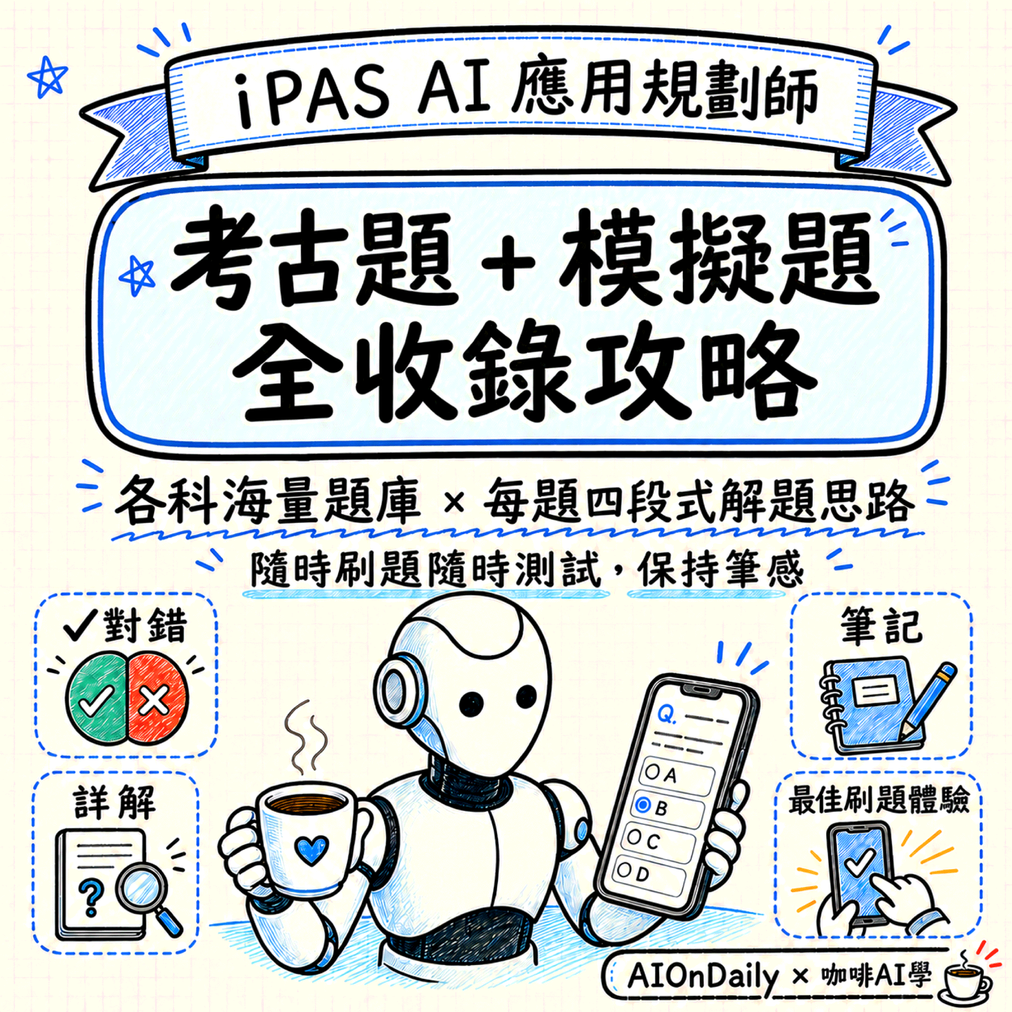 【歡迎試讀】2026 iPAS AI 應用規劃師初級中級考古題+模擬題全收錄攻略
