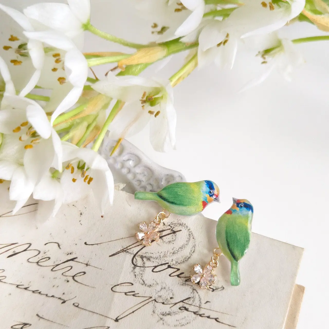 Nutbrown 栗色 動物們No.043｜ 台灣特有種 五色鳥． 耳飾