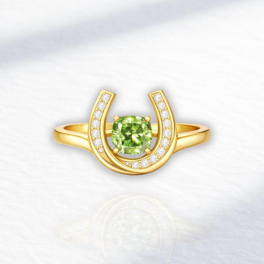 CONVERGE HALATION  尋光 #珠寶#戒指#K金#鑽石#綠鑽#馬蹄#培育鑽石